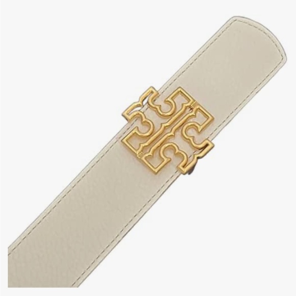 Tory Burch Britten Signature T Logo 1.5 “ Length Leather Reversible Belt - Picture 6 of 9
